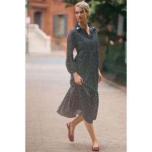 New Anthropologie The Bettina Tiered  Shirt Dress by Maeve Size S